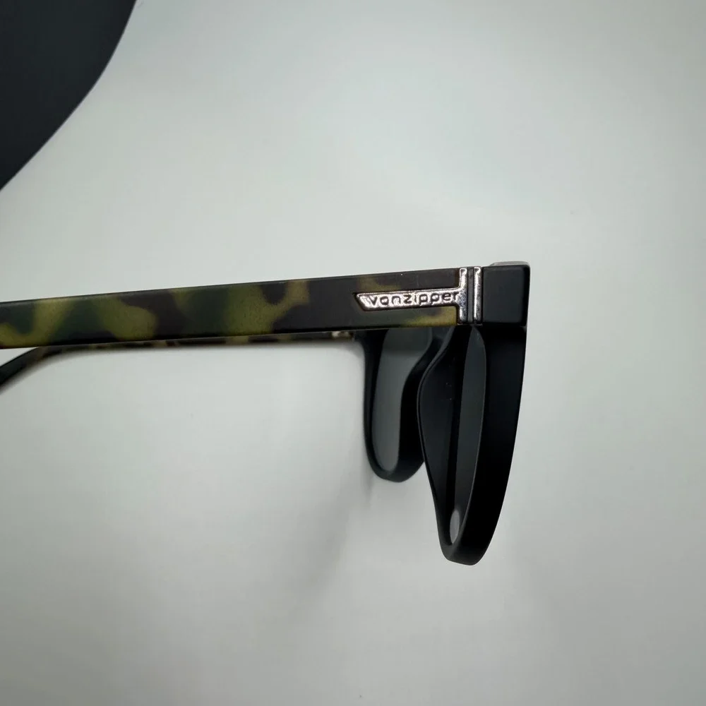 VonZipper Hitsville Sunglasses Camo Tortoise Double Bridge Matte Black Grey Lens